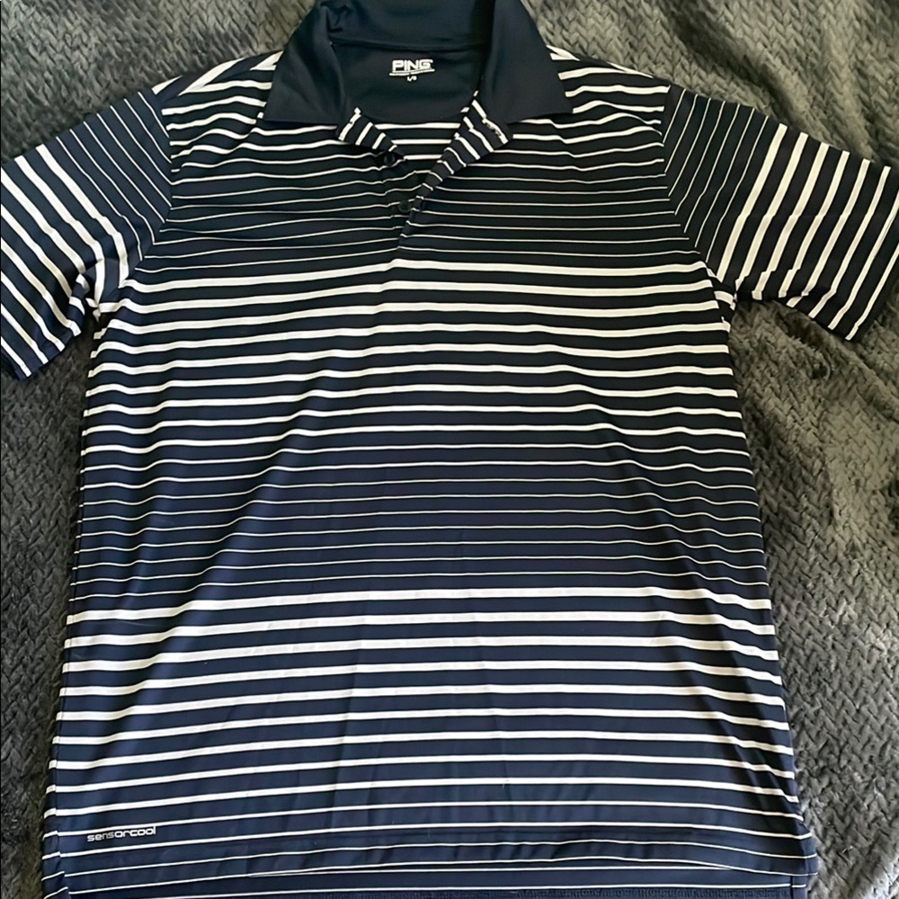 PING Classic Navy and Gray Polo